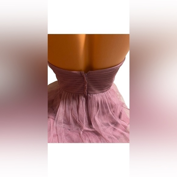 Jenny Yoo Collection Dusty Pink Strapless Tulle Dress Women’s 2 Prom Bridesmaid - Picture 2 of 15